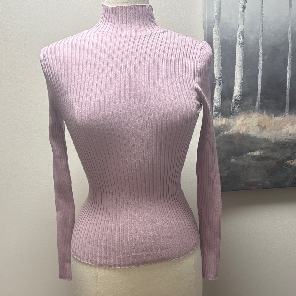 Zara Ribbed Sweater in Soft Purple